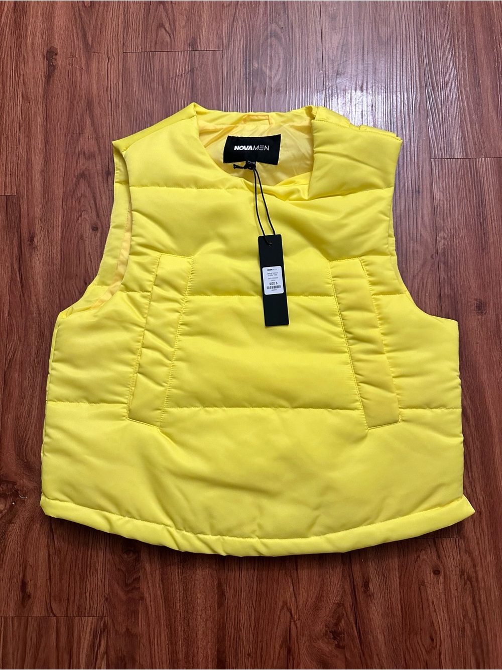 NovaMen Yellow Detroit Puffer Vest